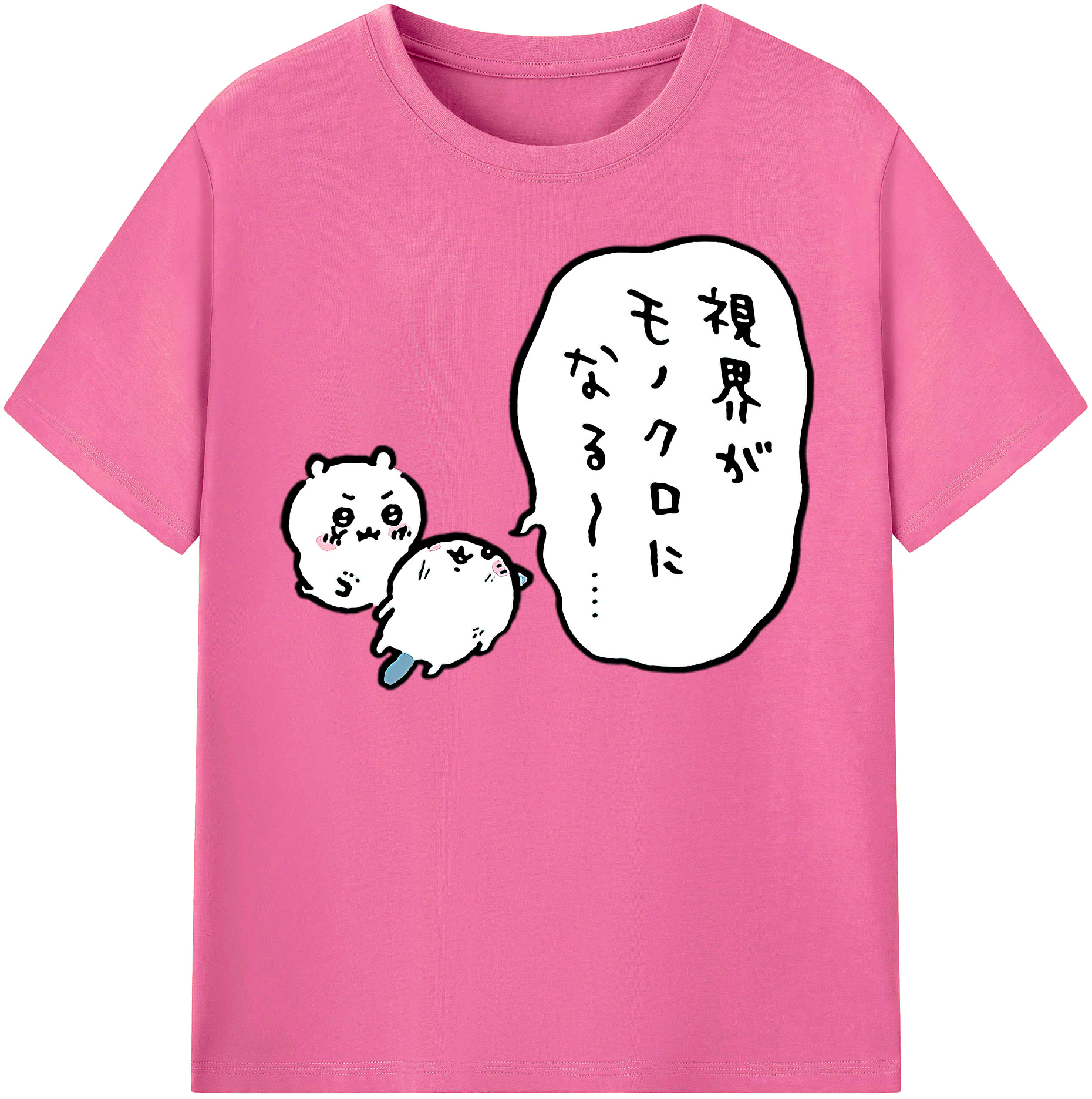 （画像用） ちいかわ ちいかわ Chii-kawa chiikawa レディースカジュアルプリントTシャツ（綿100％）